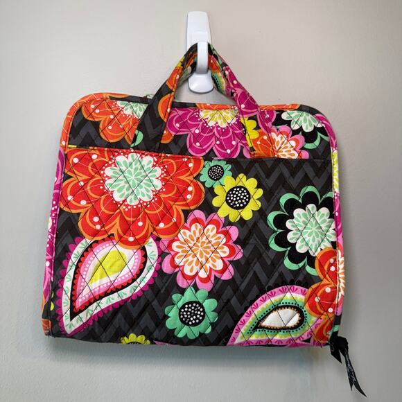 Vera Bradley Ziggy Zinnia Floral Print Travel Hanging Makeup Organizer Case - Picture 9 of 9